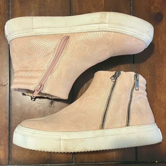 Women's Pink High-Top Sneakers - Picture 2 of 6